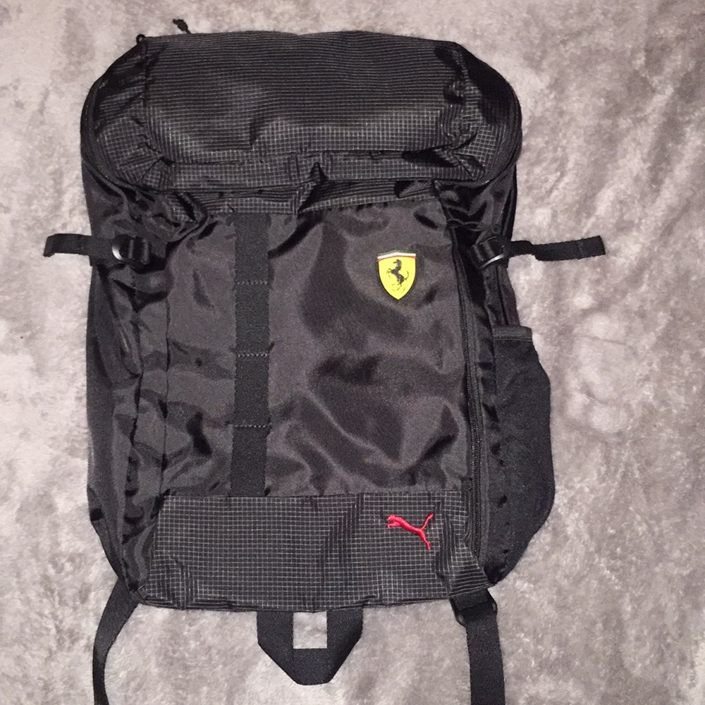 Puma Ferrari black and red bookbag - Picture 1 of 4